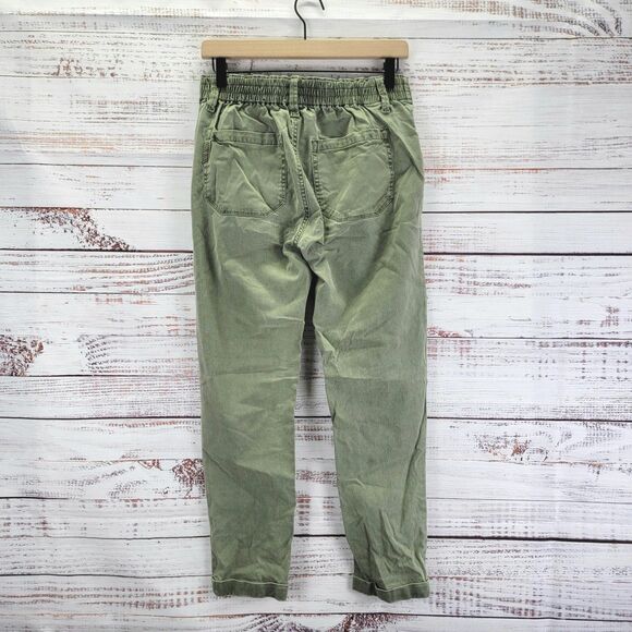 Paige Pants Womens 26 Green Christy Stretch Drawstring Elastic Waist Straight - Picture 7 of 11